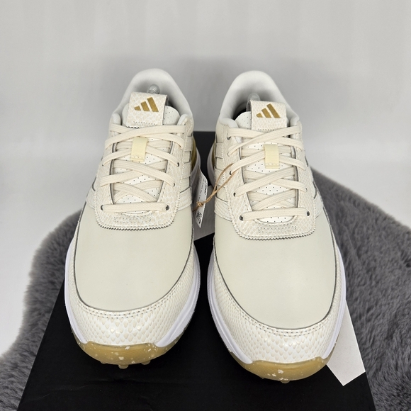 New adidas S2G 24 Leather Spikeless Golf Off White Gold Women's Shoes Size 6.5 - Picture 2 of 8